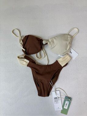 Rhythm Lily Rib Bikini Set M NWT